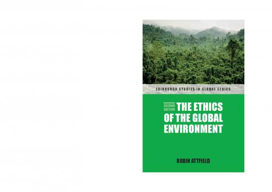 picture Global Environmental Change Pdf 50674 | Attfield   Ethics Of The Global Environment   2nd Edition   Introduction