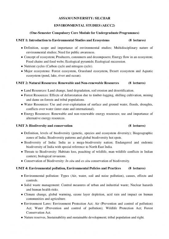 picture Ecosystem In Environmental Studies Pdf 50406 | Au Syllabus Foundation Course Aecc2