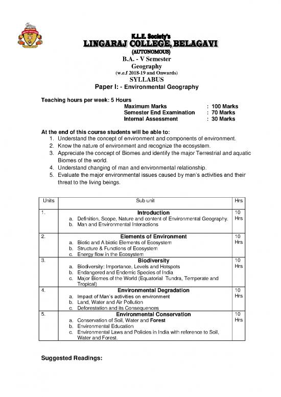 picture Environmental Assessment Pdf 50873 | Ba V Sem Geograph 2018 19