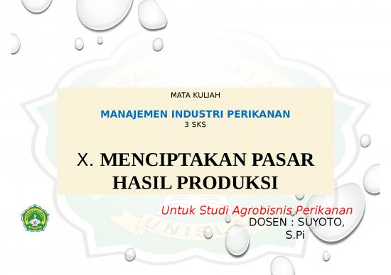 picture Powerpoint Manajemen Pemasaran 51802 | Bab 10 Menciptakan Pasar Hasil Produksi Dan Dasar Dasar Periklanan