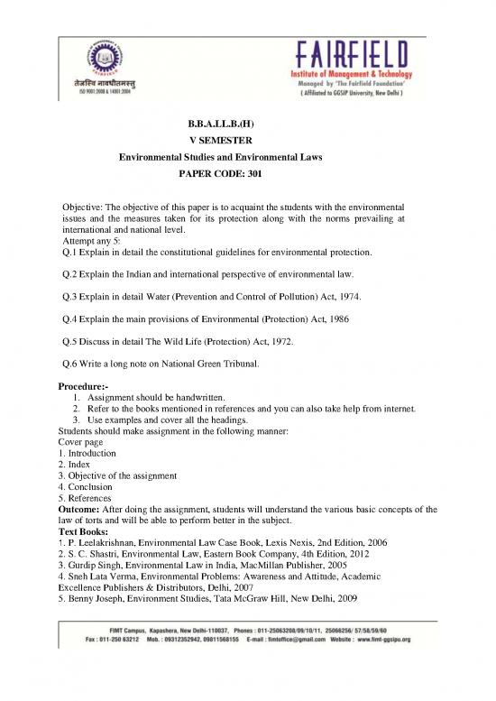 picture Environmental Studies Assignment Pdf 50697 | Bballb 5thsem 2016