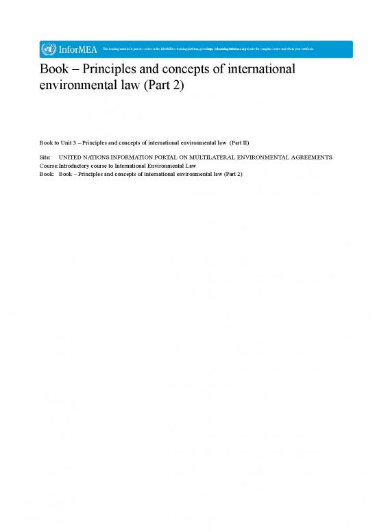 picture Environmental Law Pdf 49758 | Book – Principles And Concepts Of International Environmental Law (part 2)