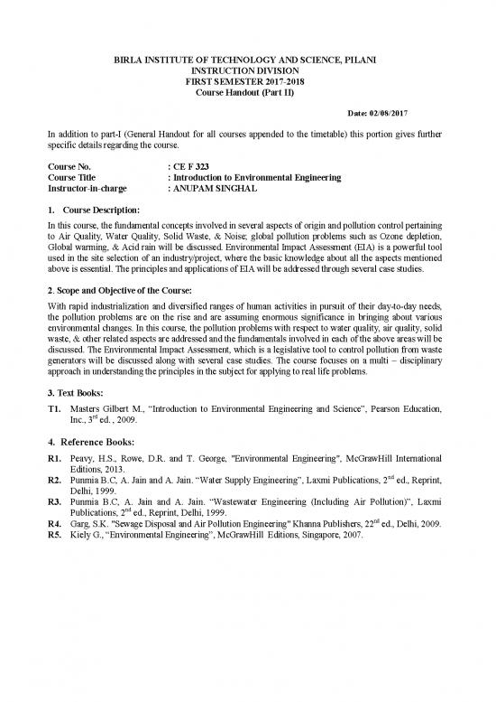 picture Environmental Assessment Pdf 50157 | Ce F323 Introduction To Environmental Engineering