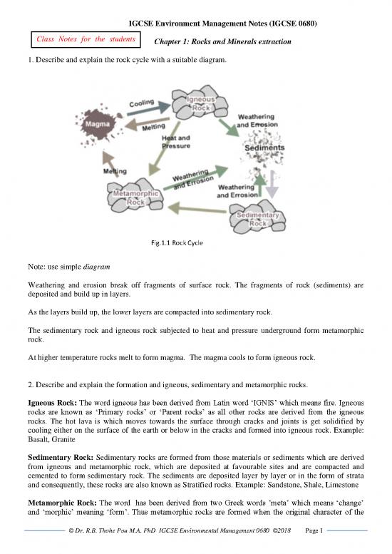picture_The Environment Pdf 50228 | Chapter 1 Rocks And Minerals Extraction 1