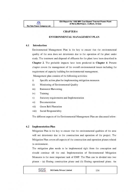 picture Environmental Management Plan In Eia 50599 | Chapter 6