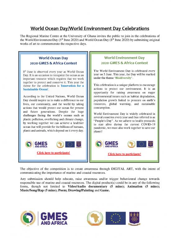 picture1_The Environment Pdf 49759 | Competition World Days Celebrations English