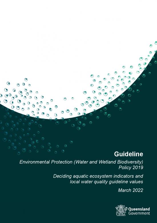 picture The Environment Pdf 49673 | Deriving Local Water Quality Guidelines