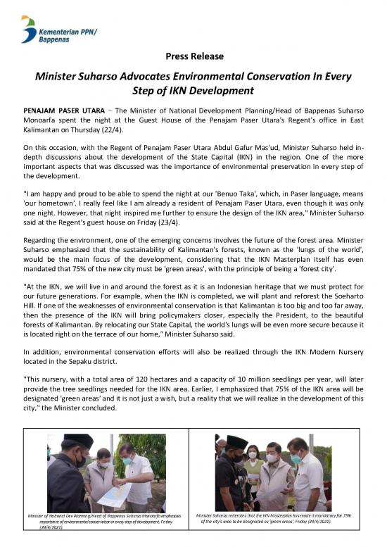 picture_Environmental Development Pdf 49798 | Eng 8 Press Release Minister Suharso Advocates Environmental Conservation In Every Step Of Ikn Development