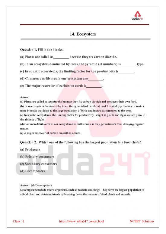 picture Ecosystem Pdf 50359 | English Chapter 14 12th