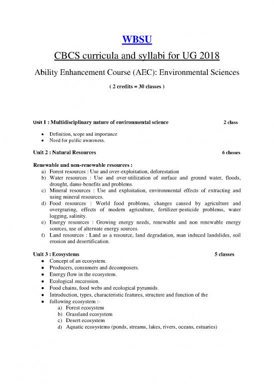 picture Environmental Changes Pdf 50290 | Environment Sc (aecc) Cbcs Draft Syllabus