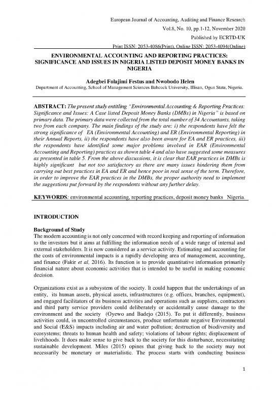 picture Research Pdf 50568 | Environmental Accounting And Reporting Practices