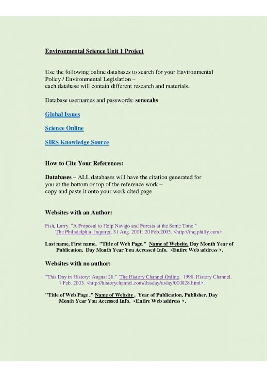 picture Sample Of Research Proposal Pdf 50898 | Environmental Science Project