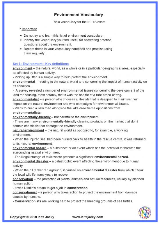 picture The Environment Pdf 50769 | Environmentvocabularylist