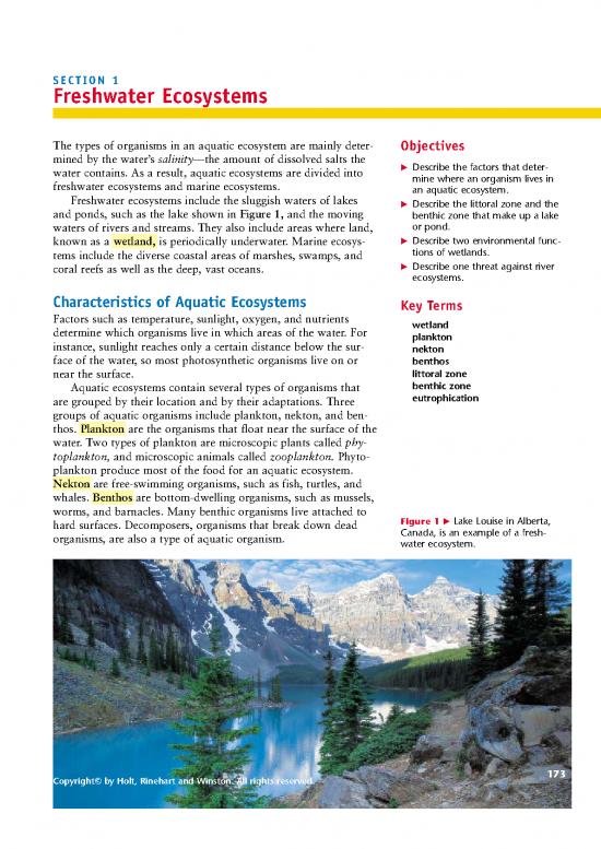 Types Of Aquatic Ecosystem Pdf 50841 | The Definition And Types Of