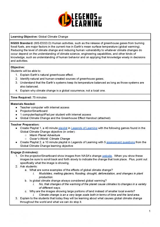 picture Objective Of Climate Change Pdf 50892 | Global Climate Change