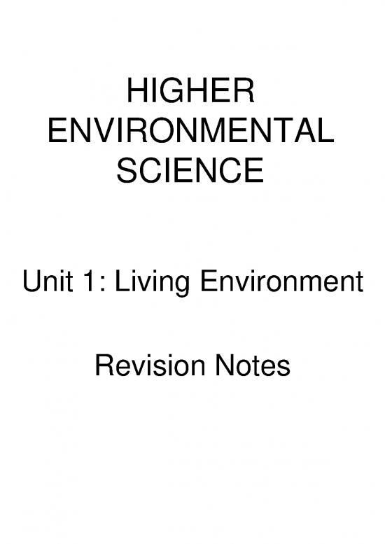 picture The Environment Pdf 50417 | H Env Science   Unit 1 Revision  Living Environment