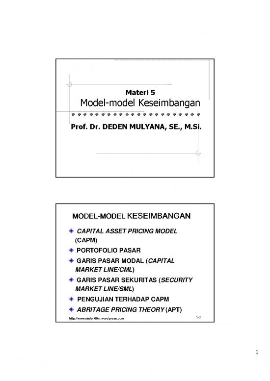 picture1_Keseimbangan Pdf 51902 | Materi 5 Capital Assets Pricing Model