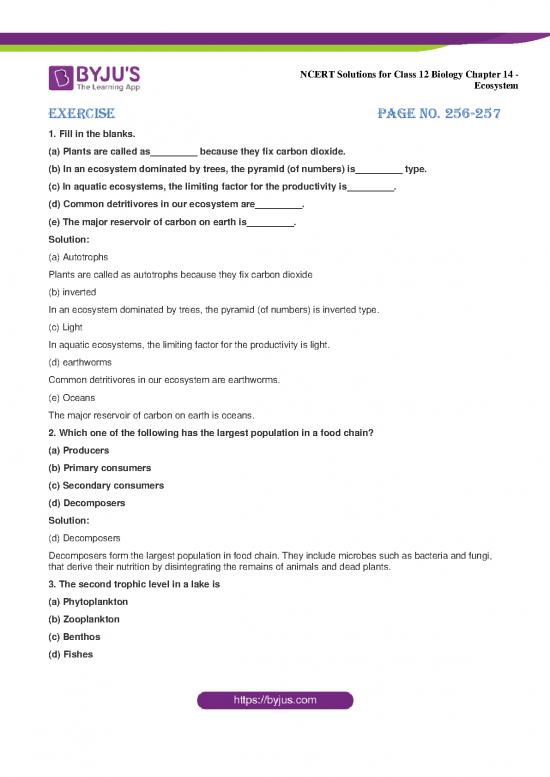 picture1_Ecosystem Pdf 49503 | Ncert Solutions Feb2021 For Class 12 Biology Chapter 14
