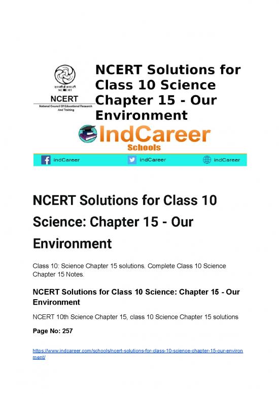 picture1_The Environment Pdf 50806 | Ncert Solutions For Class 10 Science  Chapter 15 Our Environment 1