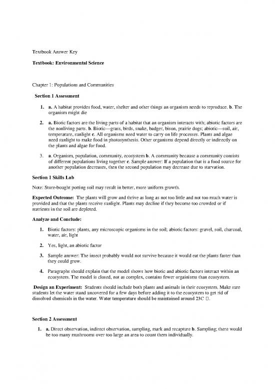 picture Environmental Assessment Pdf 50221 | Pearson Environmental Science Textbook Answer Keys