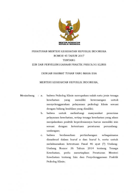 picture1_Psikolog Pdf 51319 | Pmk N 45 Ttg Izin Dan Penyelenggaraan Praktik Psikolog Klinis picture1_Psikolog Pdf 51319 | Pmk N 45 Ttg Izin Dan Penyelenggaraan Praktik Psikolog Klinis