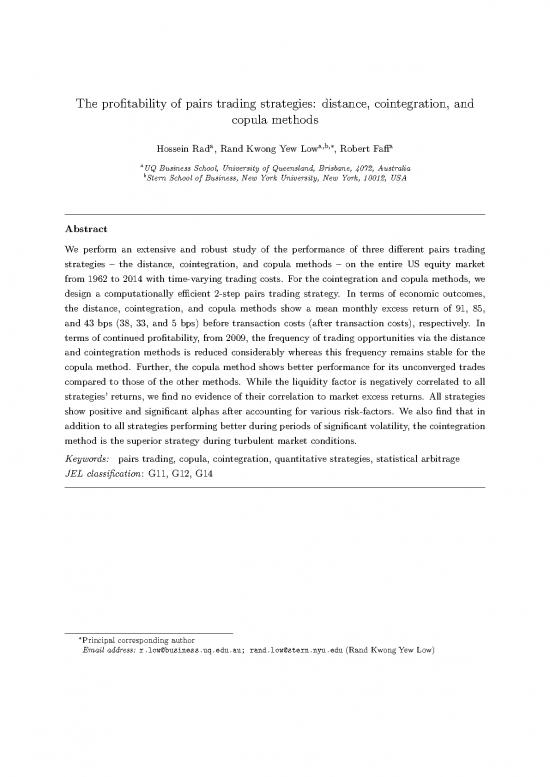 picture_Study Methods Pdf 51900 | Proﬁtability Of Pairs Trading Strategies   Distance, Cointegration, And Copula Methods