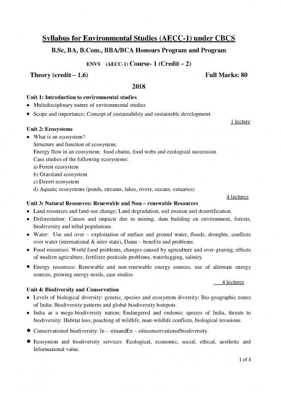 picture1_The Environment Pdf 50286 | Proposed Structure Of Syllabus For  Cbcs Aecc