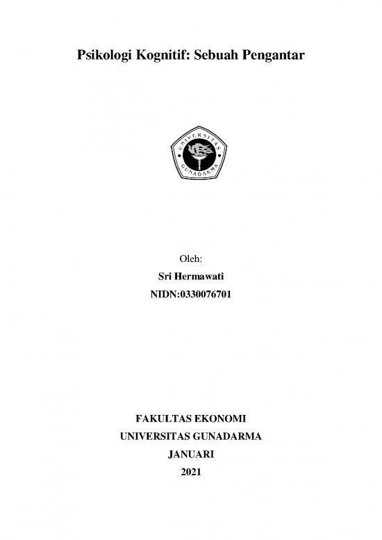 picture Psikologi Pdf 51594 | Psikologi Kognitif Sebuah Pengantar Sri Hermawati