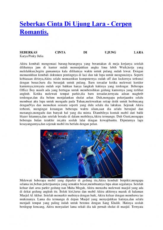 picture Cerpen Pdf 51727 | Seberkas Cinta Di Ujung Lara Cerpen Romantis