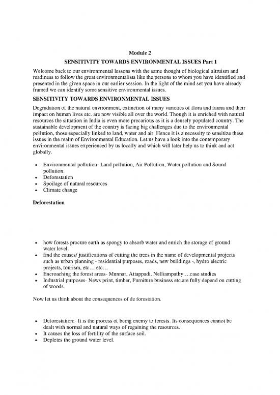 picture1_The Environment Pdf 49660 | Sensitivity Towards Environmental Issues Part 1 & 2