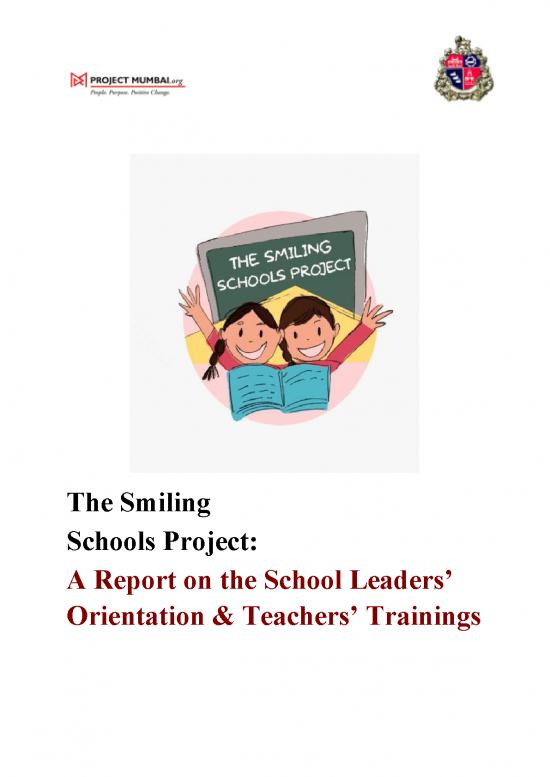 picture1_Theoretical Orientation Pdf 50056 | The Smiling Schools Project Leaders Orientation And Teachers Training Report Marathi