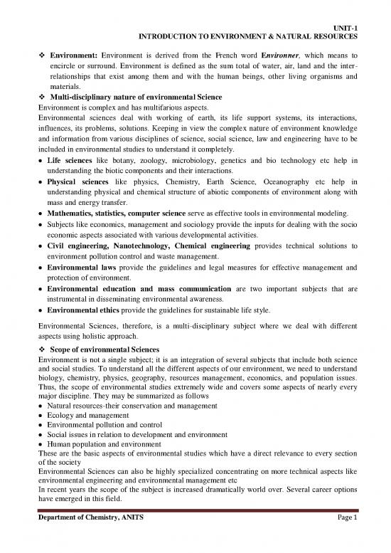 picture The Environment Pdf 49661 | Unit 1