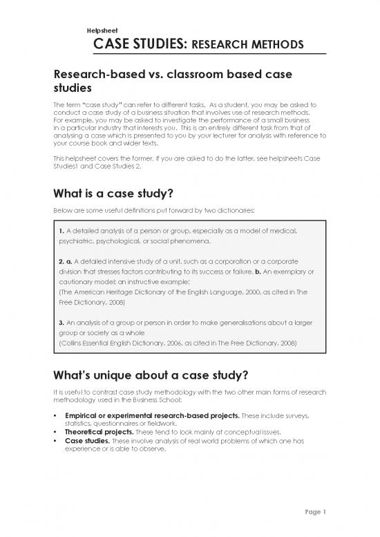 case study research methods pdf