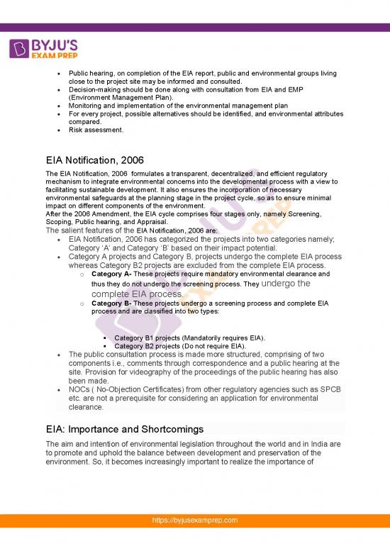 Environmental Impact Assessment Upsc Notes