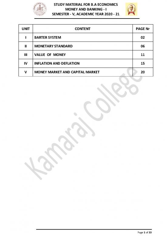 picture Money Pdf 52389 | 003 Core 9   Money And Banking I   V Sem