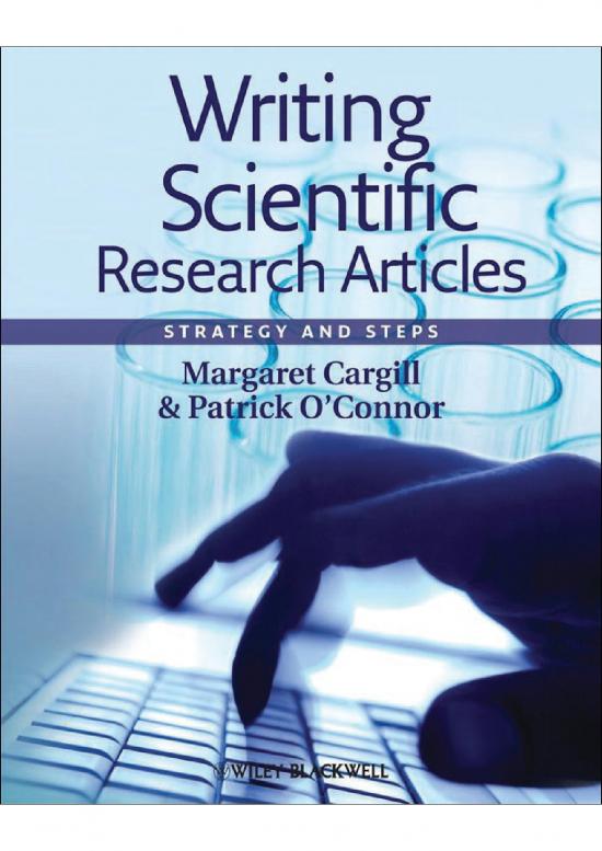 picture Research Pdf 52742 | 2009 Writing Scientific Research Articles