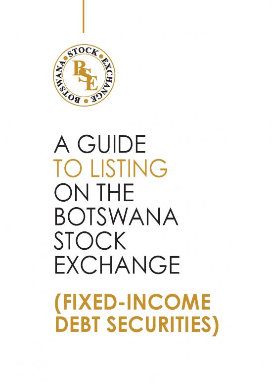 picture_The Environment Pdf 53445 | A Guide To Listing On The Botswana Stock Exchange Fixed Income Debt Securities
