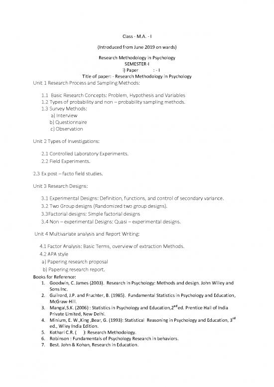 picture Research Methodology Pdf 53009 | A I (sem I & Ii)