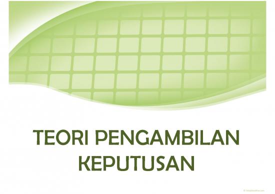 picture Teori Pengambilan Keputusan Pdf 54066 | Analisis Keputusan 2017 2018 Genap