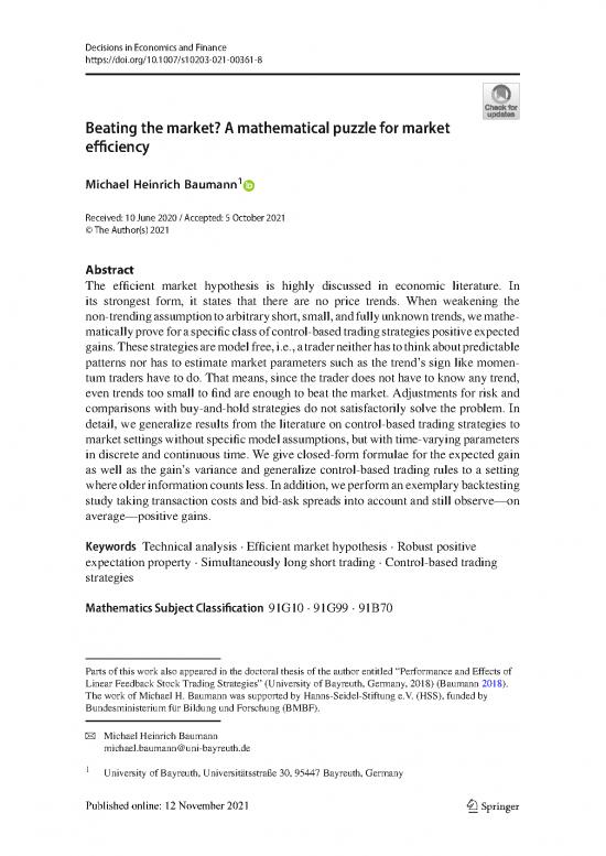 picture Trend Trading Strategies Pdf 52140 | Baumann2021 Article Beatingthemarketamathematicalp