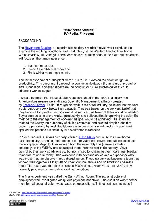 picture_Hawthorne Studies Pdf 52966 | Bus209 2 Hawthornestudies