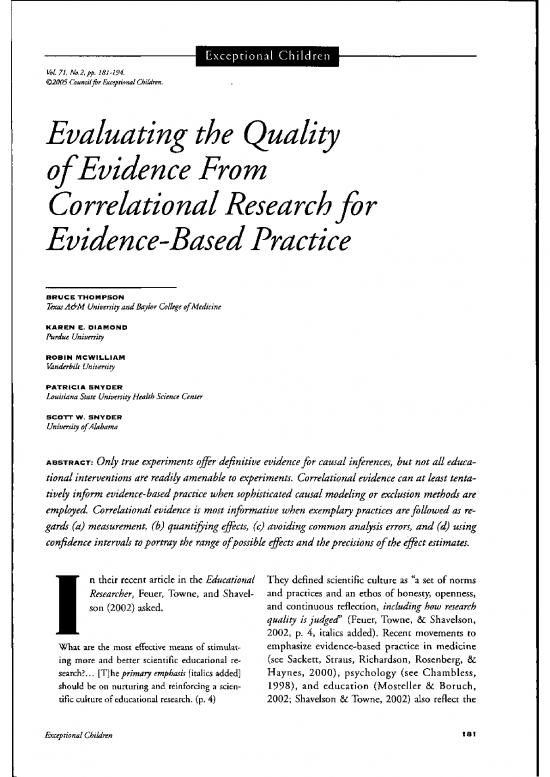 Research Pdf 53156 Correlational Research Quality Indicators