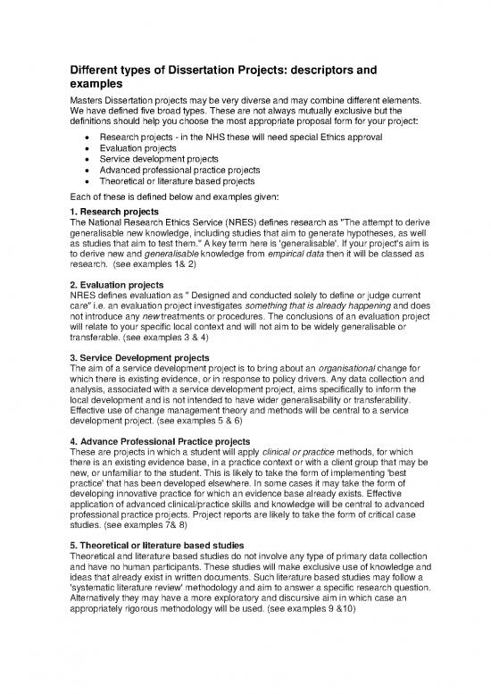 picture1_Sample Of Research Proposal Pdf 53259 | Different Types Of Dissertation Projects