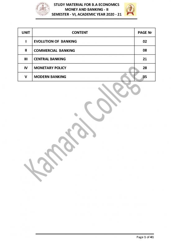 picture Money Pdf 52391 | E003 Core 13   Money And Banking Ii   Vi Sem