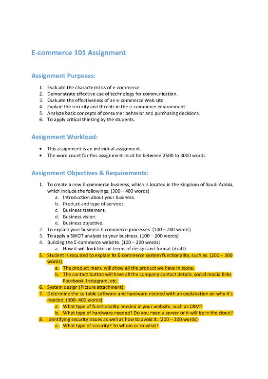 picture Commerce Pdf 53007 | E Com101 Assignment Requirements