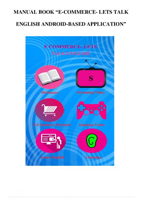picture Commerce Pdf 52796 | Hki Manual Book “e Commerce  Lets Talk English Android Based Application”