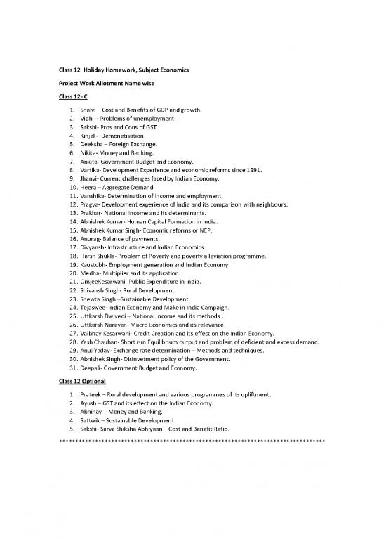 picture Money Pdf 52562 | Holday Homework   12 Economics