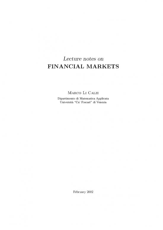 picture1_Master Thesis Pdf 52539 | Lecture Notes On Financial Markets  Marco, Li