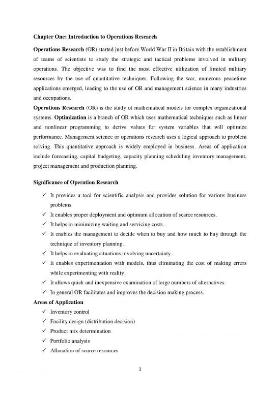 picture Research Pdf 52589 | Operations Research Handout