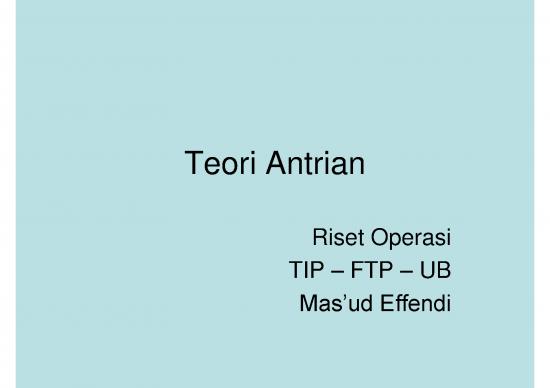 picture_Teori Pengambilan Keputusan Pdf 54220 | Pertemuan Ke 27 Teori Antrian New